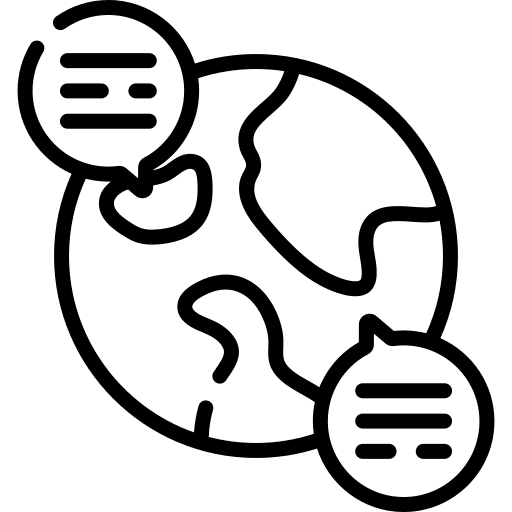 Conference speech bubble global conference icon Conference speech bubble global conference icon