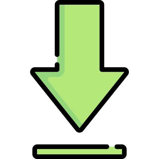 Download arrow save baseline icon