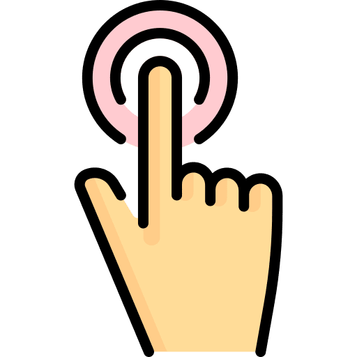Touch trigger touch pad tap icon