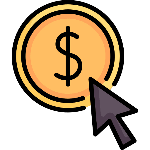 Dollar money coin cursor icon Dollar money coin cursor icon