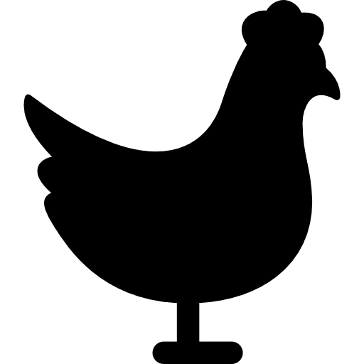 Chicken looking right wings farming farm icon