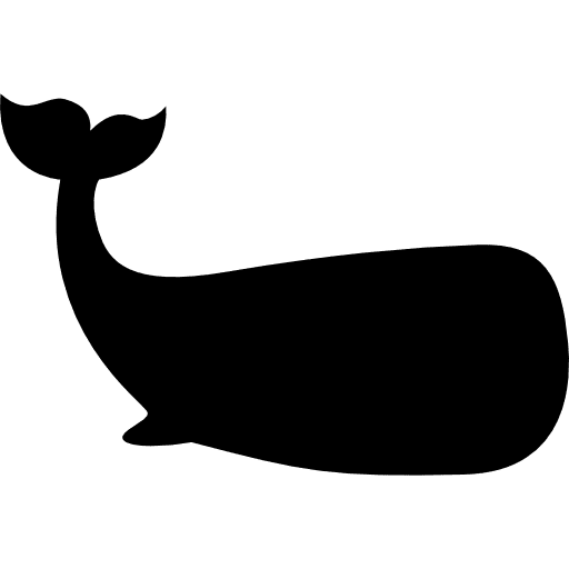 Whale facing right animal mammal ocean icon Whale facing right animal mammal ocean icon