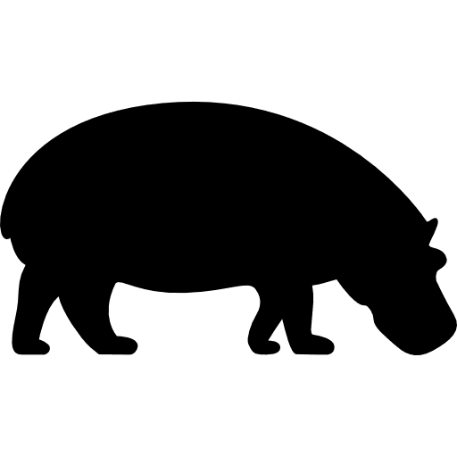 Hippopotamus looking right animals animal wild icon Hippopotamus looking right animals animal wild icon