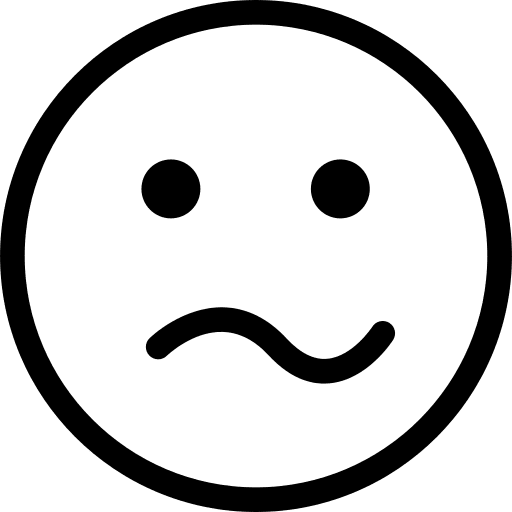 Confused face smiley people icon