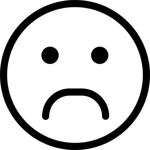Sad smiling sad emotion icon
