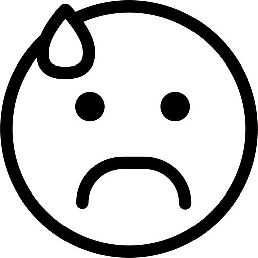 Nervous feelings nervous emoticon icon