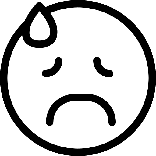 Sad emoticon face people icon