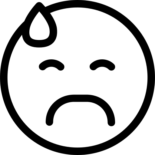 Sad feelings emoticon face icon