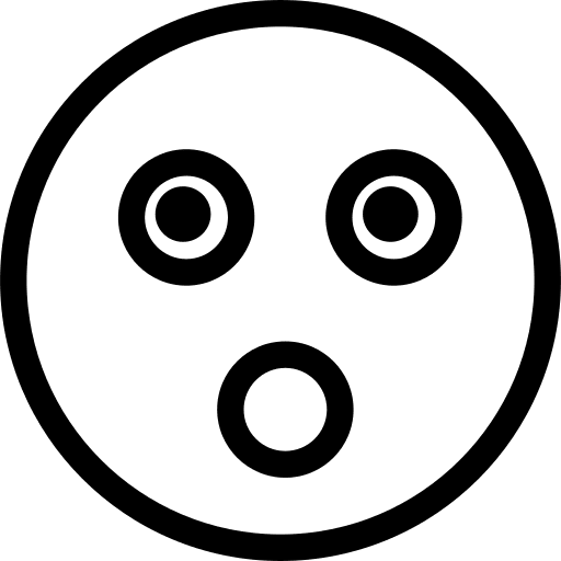Surprised people face emoticon icon