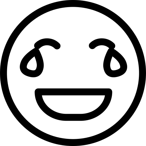 Happy emotion smiley face icon