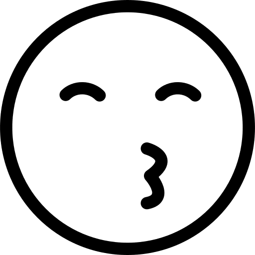 Kiss smiley smiling face icon