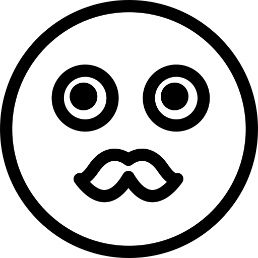 Moustache emoticon feelings moustache icon