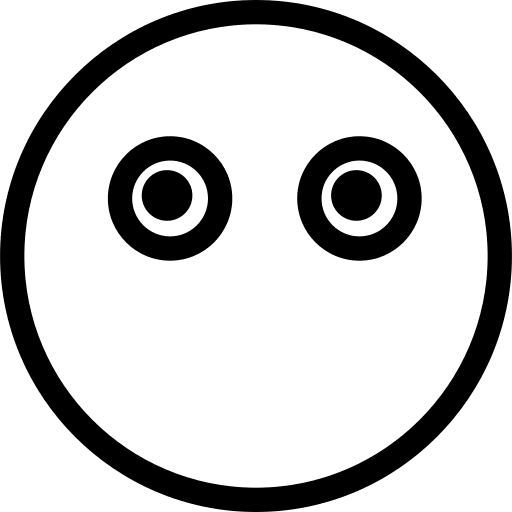 Muted smiling feelings face icon