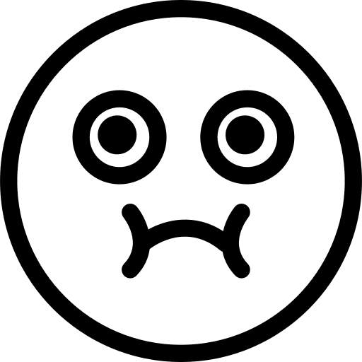 Sick feelings face interface icon