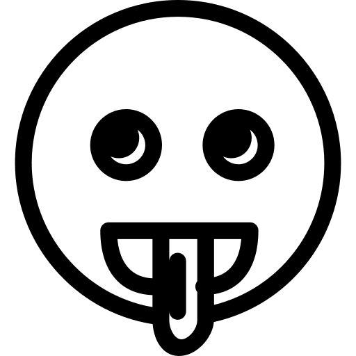 Tongue feelings smiling people icon