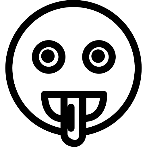 Tongue smiling emotion interface icon