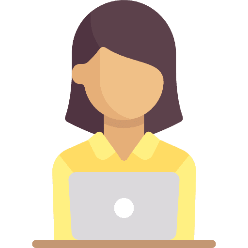 Employee laptop computer no laptop person icon