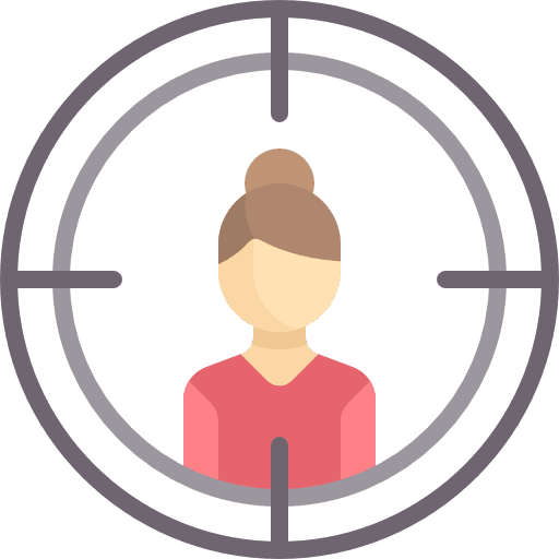 Target segmentation seo persons icon