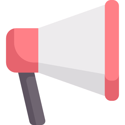 Bullhorn shout protest advertising icon Bullhorn shout protest advertising icon