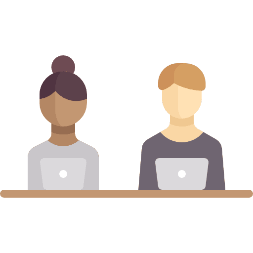 Employees woman man employees icon Employees woman man employees icon