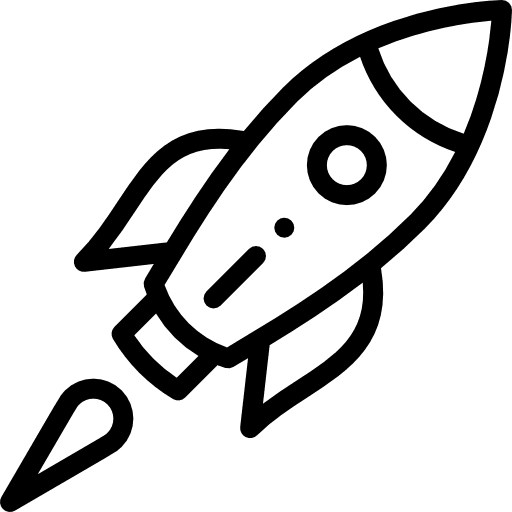 Startup accelerate transport space ship launch icon Startup accelerate transport space ship launch icon