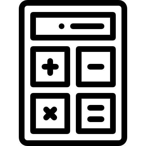 Calculator technology business and finance maths icon Calculator technology business and finance maths icon
