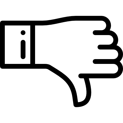 Dislike finger disadvantage hands icon Dislike finger disadvantage hands icon