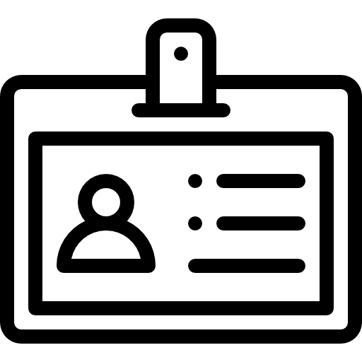 Id card credential business files and folders icon Id card credential business files and folders icon