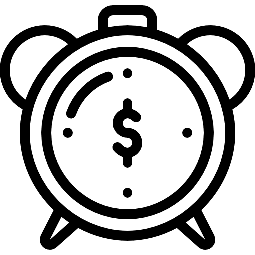 Time is money productivity business clock icon Time is money productivity business clock icon