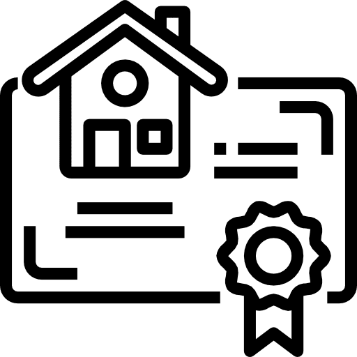 Certification business real estate document icon Certification business real estate document icon