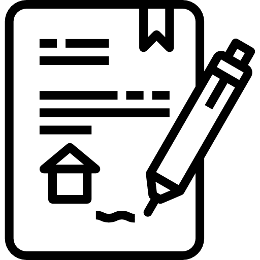 Contract arragement loan real estate icon