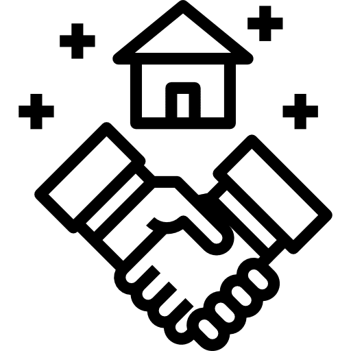Deal house real estate sell icon Deal house real estate sell icon
