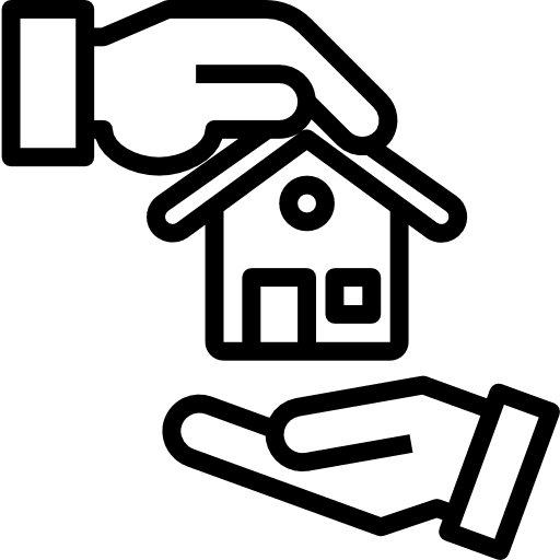 Deal real estate house hands and gestures icon