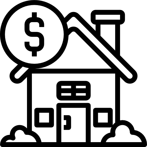 Loan building residential construction icon