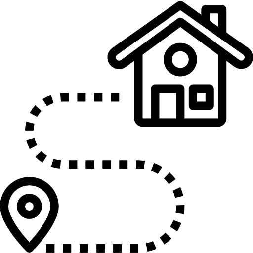 Location pointer residential house icon Location pointer residential house icon