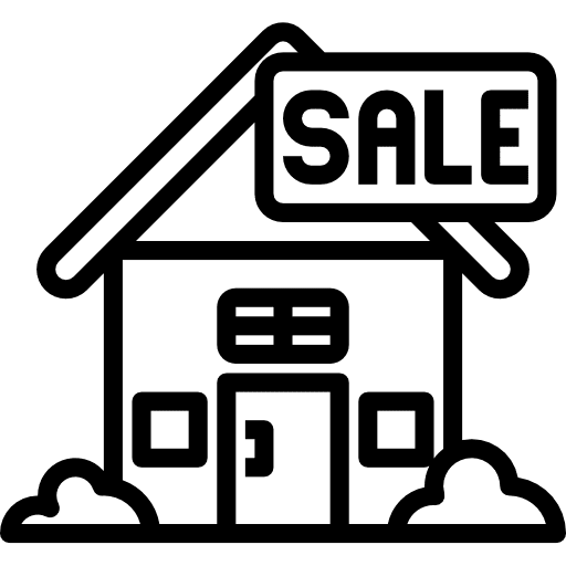 Sale construction buildings real estate icon