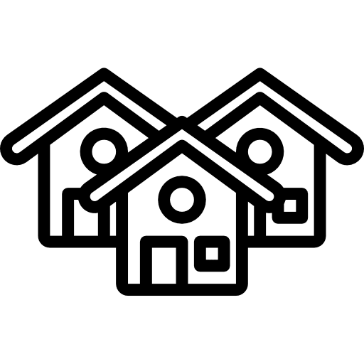 Village village buildings house icon