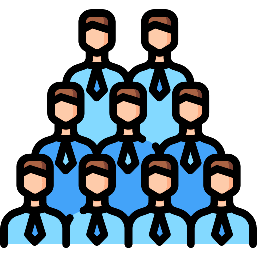 Team business and finance person gathering icon Team business and finance person gathering icon