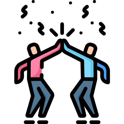 High five friends gestures trust icon High five friends gestures trust icon