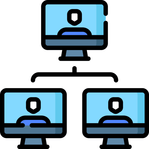 Remote home videoconference working icon Remote home videoconference working icon