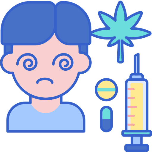 Drug abuse user healthcare and medical narcotics icon