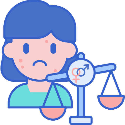 Hormonal imbalance balance scale healthcare and medical icon