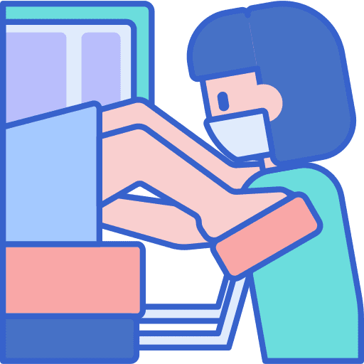 Pelvic exam healthcare and medical test user icon