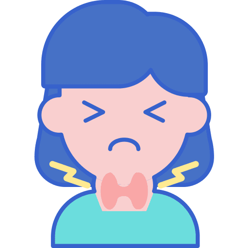 Thyroid organ anatomy disease icon