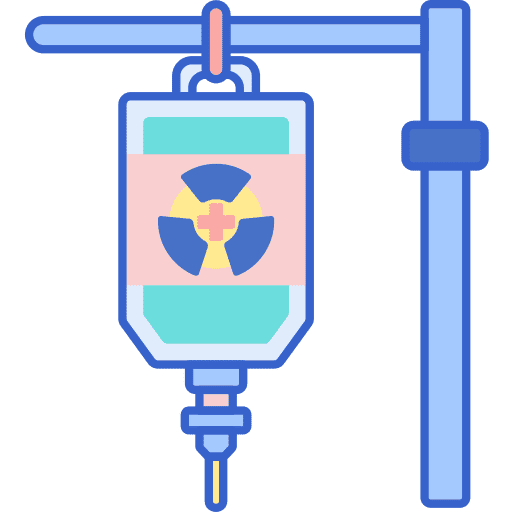 Chemotherapy treatment shapes and symbols medication icon