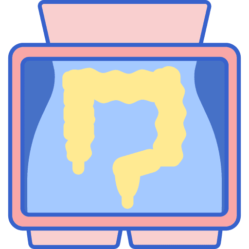 Colon cancer appendix body intestines icon