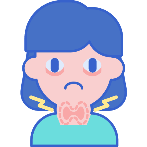 Graves disease endocrinology pain health icon