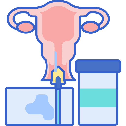 Papanicolau test detection medical uterus icon