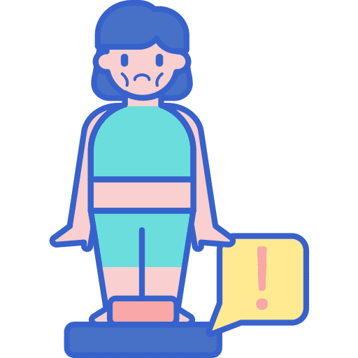 Obesity overweight people female icon