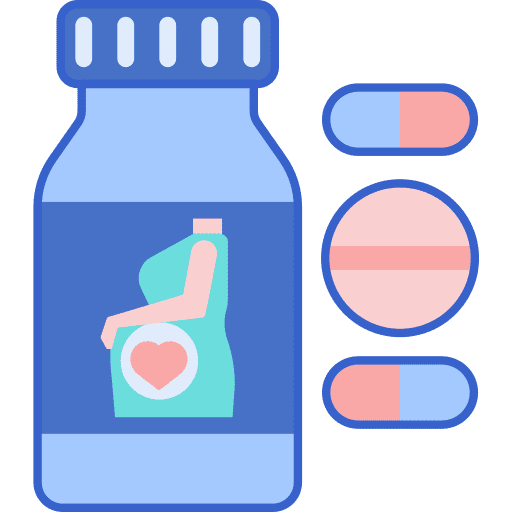 Vitamins pregnancy pregnant healthcare and medical icon